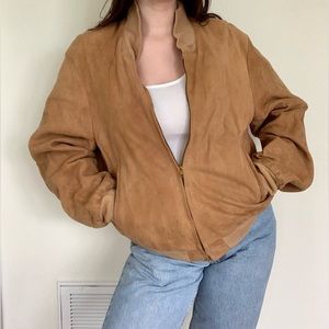 VTG Sears Leather Suede Bomber Jacket